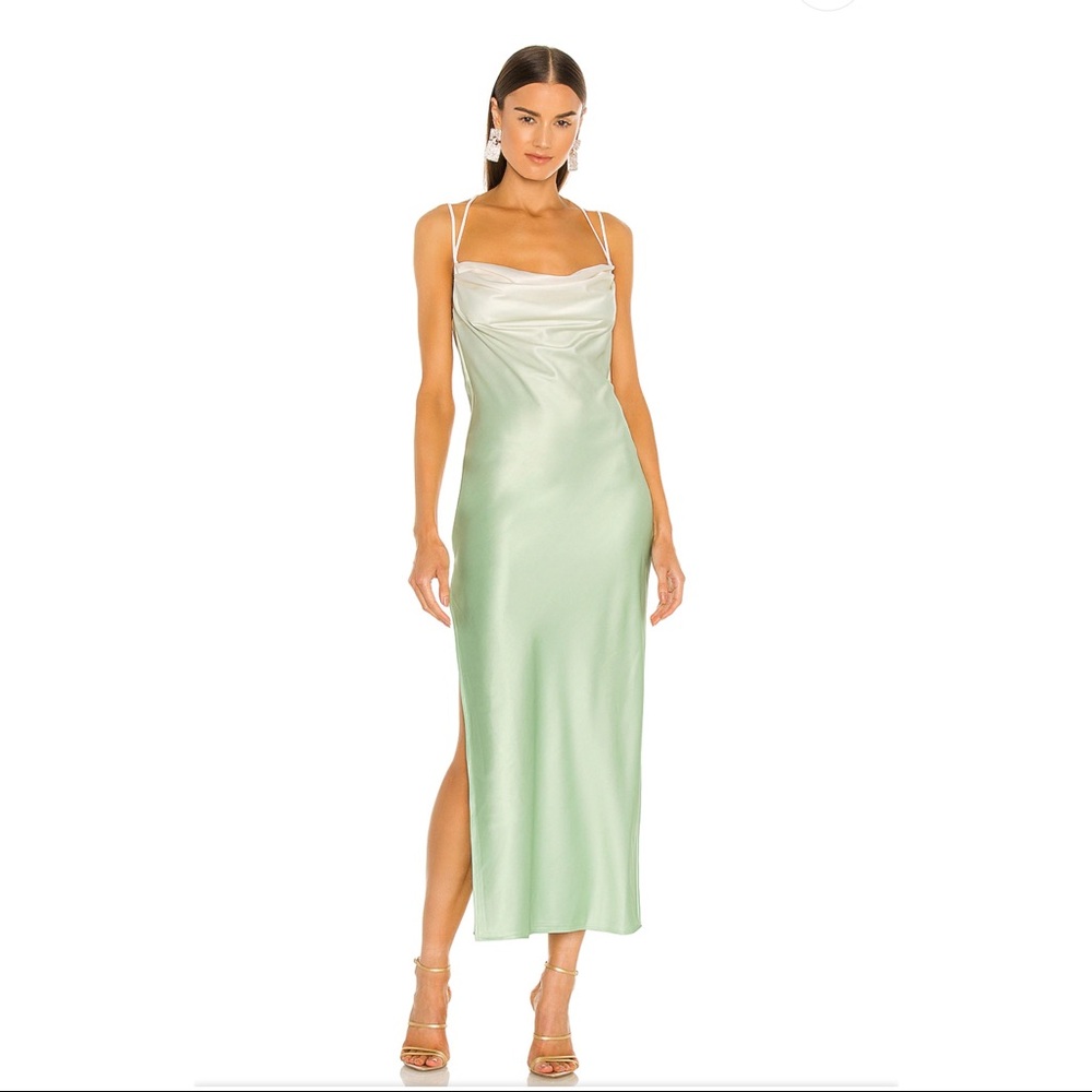 Michael Costello x REVOLVE Porter Dress in Mint Ombre